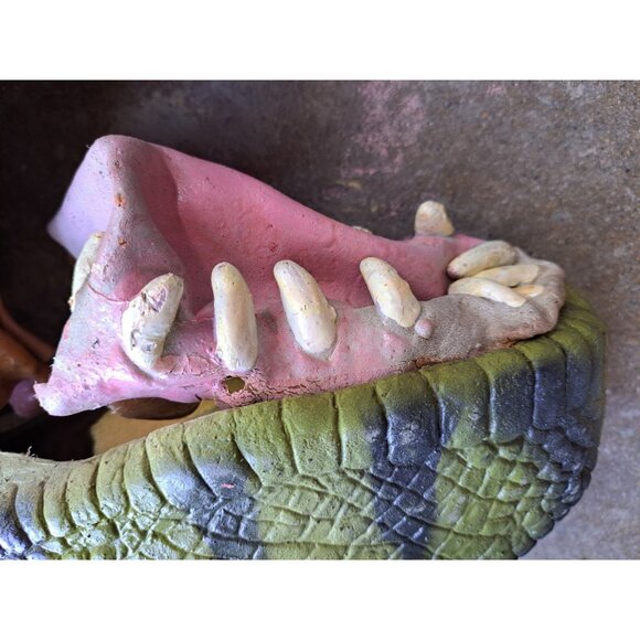 Vintage Jarrasic Park Raptor Mask Halloween Costume 27"by 26" Adult Size Heavy - Picture 6 of 9